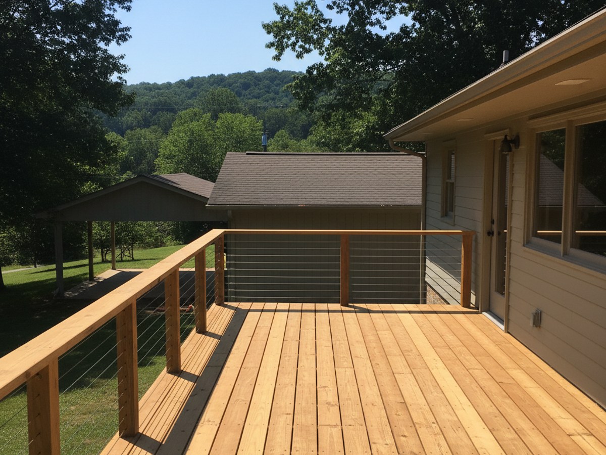 Custom Deck Design completed by Oasis Deck in Conway, AR